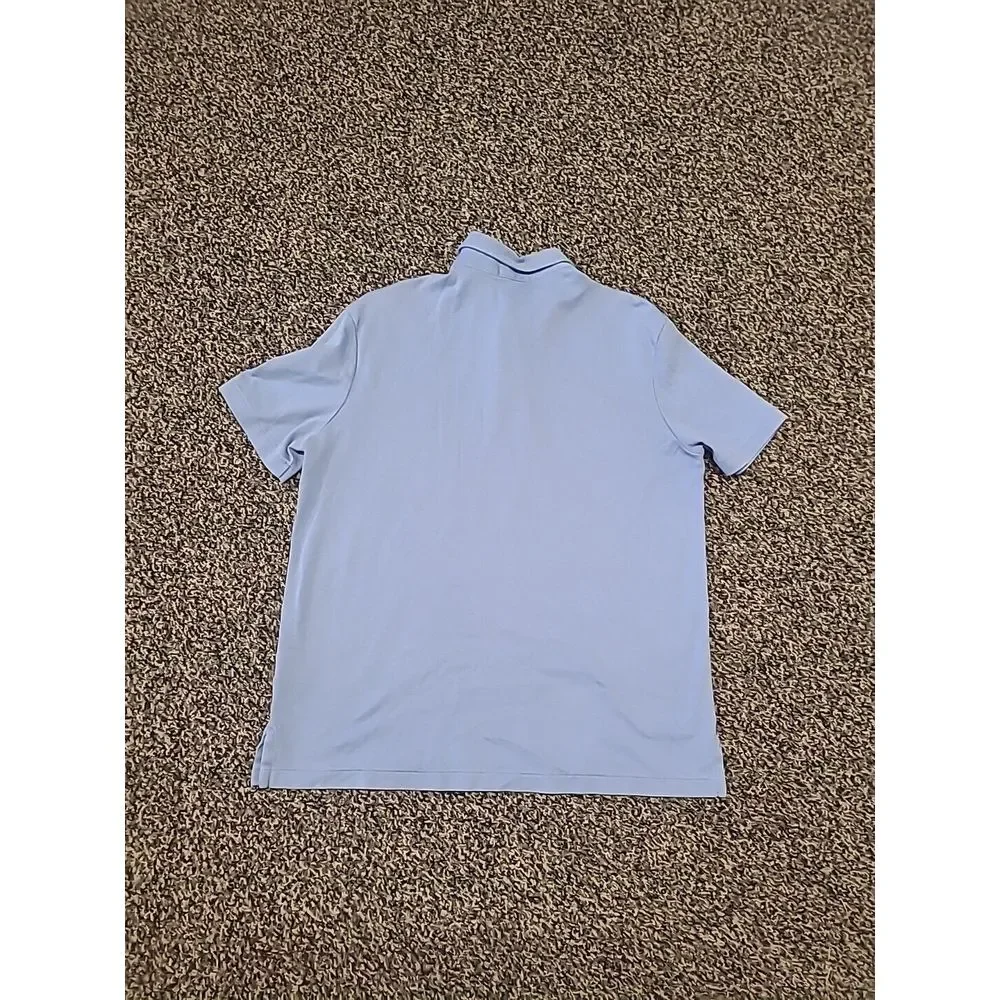 Ralph Lauren Polo Shirt Mens‎ XL Blue Solid Soft Cotton Short Sleeve